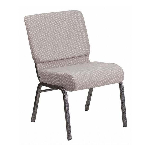 Hercules Church Chair, Gray Back, 21-1/4 in W 25" L 33" H, Fabric Seat