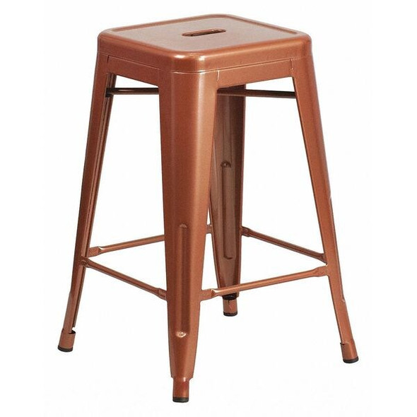 Flash Furniture Coppr Backless Metal Stool,24" ET-BT3503-24-POC-GG Flash Furniture Coppr Backless Metal Stool,24" ET-BT3503-24-POC-GG