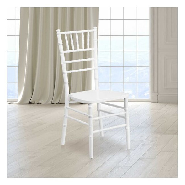 Flash Furniture HERCULES Series White Wood Chiavari Chair,PK2 2-XS-WHITE-GG