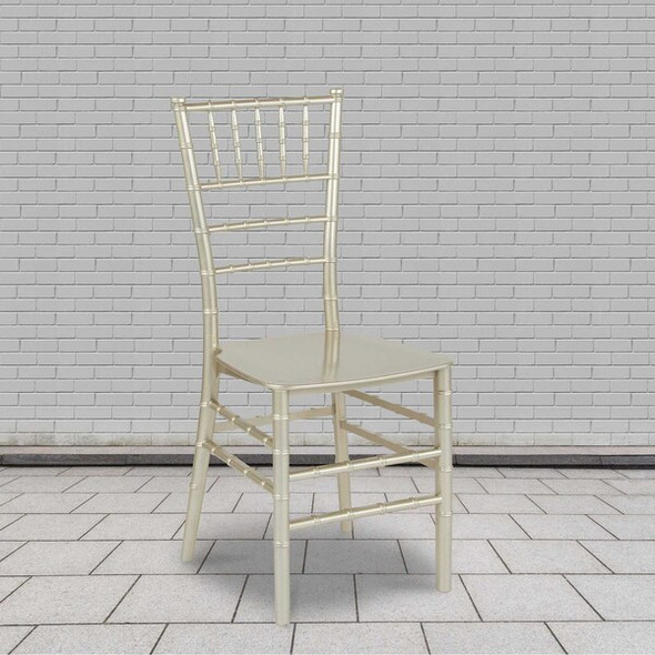 HERCULES Series Champagne Resin Stacking Chiavari Chair,PK2