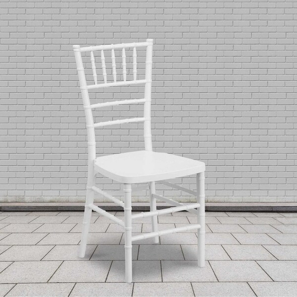 HERCULES PREMIUM Series White Resin Stacking Chiavari Chair