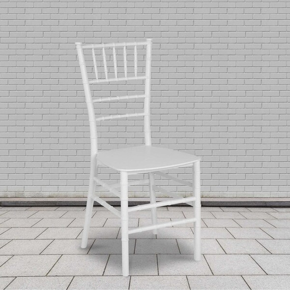 HERCULES Series White Resin Stacking Chiavari Chair,PK2