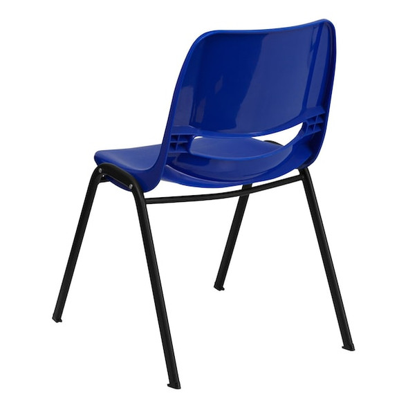 Flash Furniture Stack Chair,Plastic,Blue,Ergonomic Shell RUT-EO1-BL-GG Flash Furniture Stack Chair,Plastic,Blue,Ergonomic Shell RUT-EO1-BL-GG