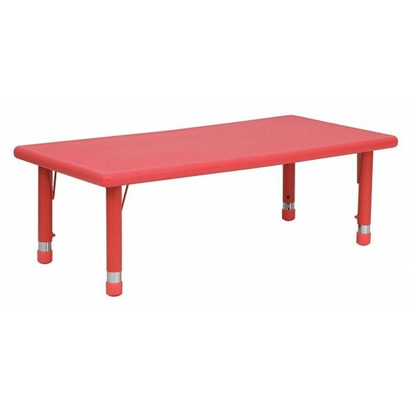 Rectangle Activity Table, Plastic, Steel, Red