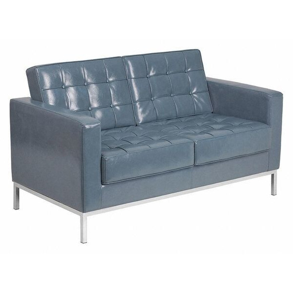 Flash Furniture Leather Loveseat,Gray ZB-LACEY-831-2-LS-GY-GG Flash Furniture Leather Loveseat,Gray ZB-LACEY-831-2-LS-GY-GG