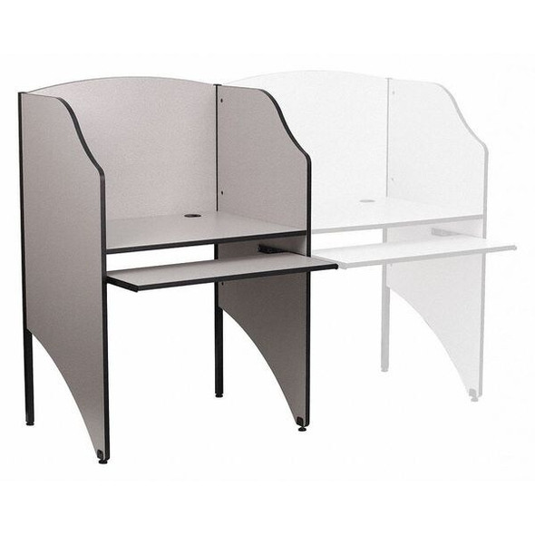 Flash Furniture Starter Study Carrel,Nebule Grey MT-M6201-GY-GG