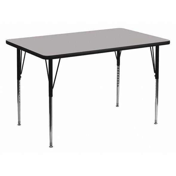 Flash Furniture Activity Table,Rectangle,Gray,30"x48" XU-A3048-REC-GY-T-A-GG
