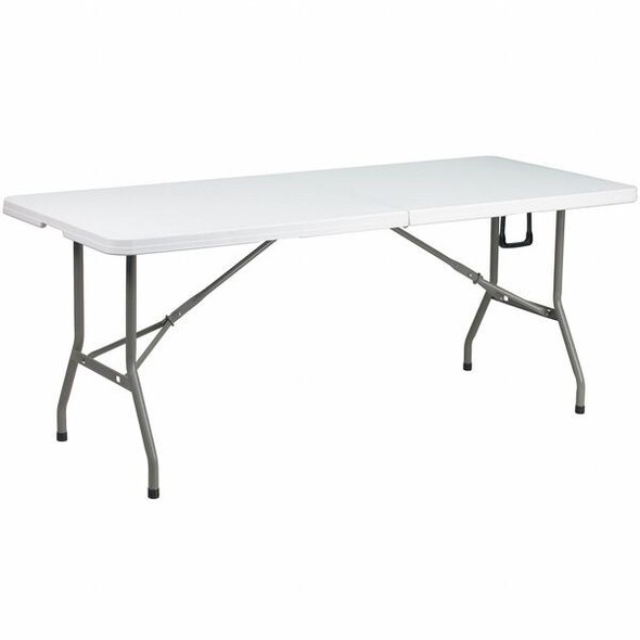 Flash Furniture Wh 30X72 Plastic Bi-Fold Table DAD-YCZ-183Z-GG