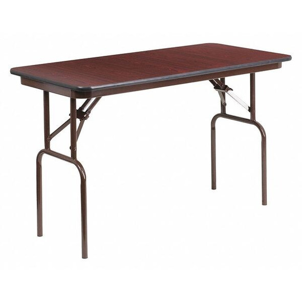 Rectangle Folding Table, Laminate Top, Wood Grain