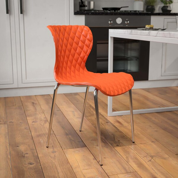 Flash Furniture Lowell Contemporary Design Orange P,PK4 4-LF-7-07C-ORNG-GG