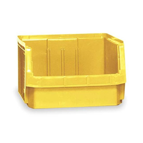 Storage Bin, Polyethylene, Yellow, 11 7/8 in H, 18 3/8 in W, 19 3/4 in L
