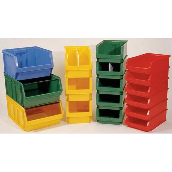 Storage Bin, Polyethylene, Yellow, 11 7-8 in H, 18 3-8 in W, 19 3-4 in L  QMS543YL