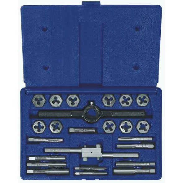 Irwin Tap/Die Set,24pc,NC,NF,NPT 24614