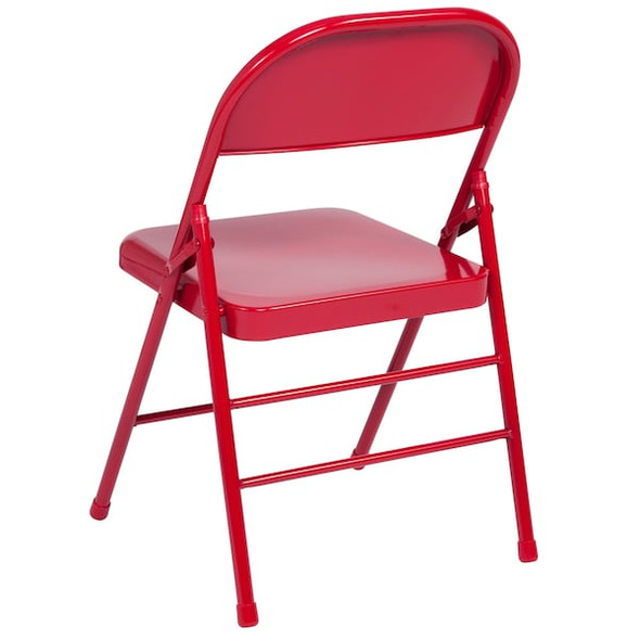 Flash Furniture Red Metal Folding Chair,PK4 4-HF3-MC-309AS-RED-GG Flash Furniture Red Metal Folding Chair,PK4 4-HF3-MC-309AS-RED-GG