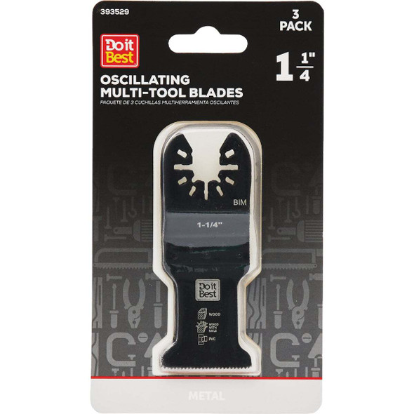 SIM Supply, Inc. 3pk 1-1/4" Mtl Osc Blade QJDIB-PTASET-022C
