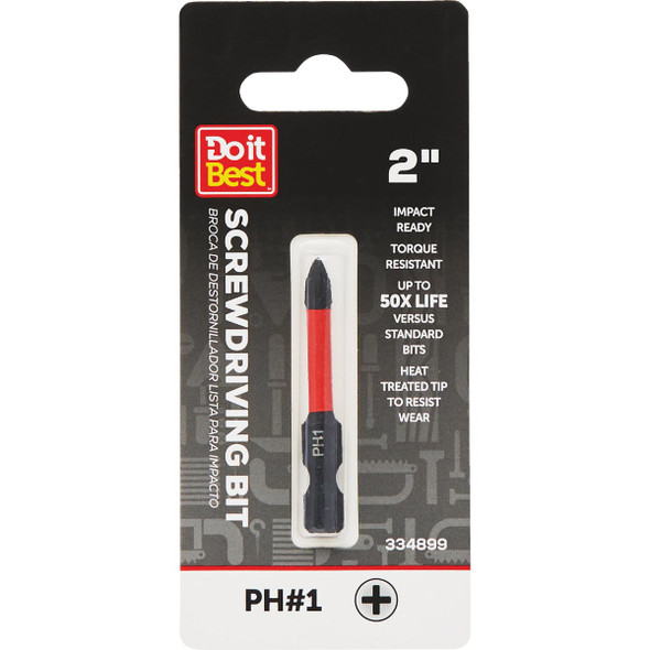 Do it Best 2 In. Phillips #1 Impact Ready Screwdriver Bit QJDIB-SC-002