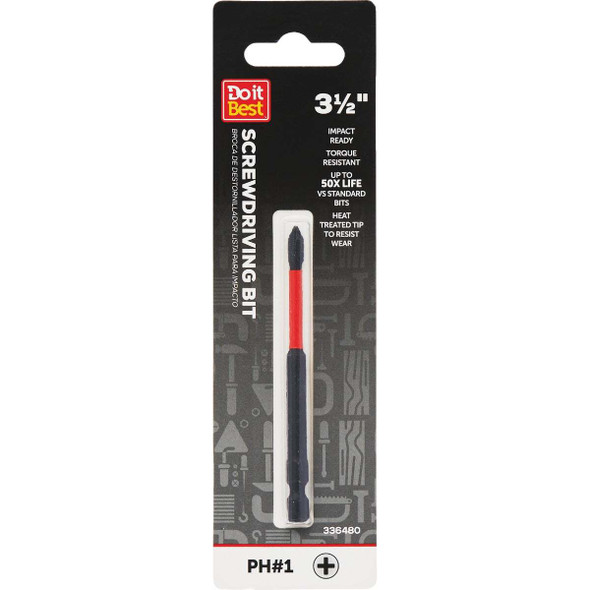 Do it Best 3.5 In. Phillips #1 Impact Ready Screwdriver Bit QJDIB-SC-003