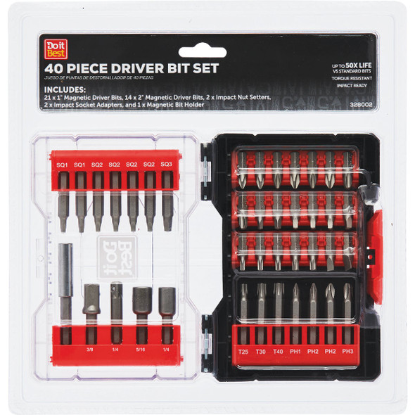 Do it Best 40-Piece Impact Screwdriver Bit Set QJDIB-PTASET-015
