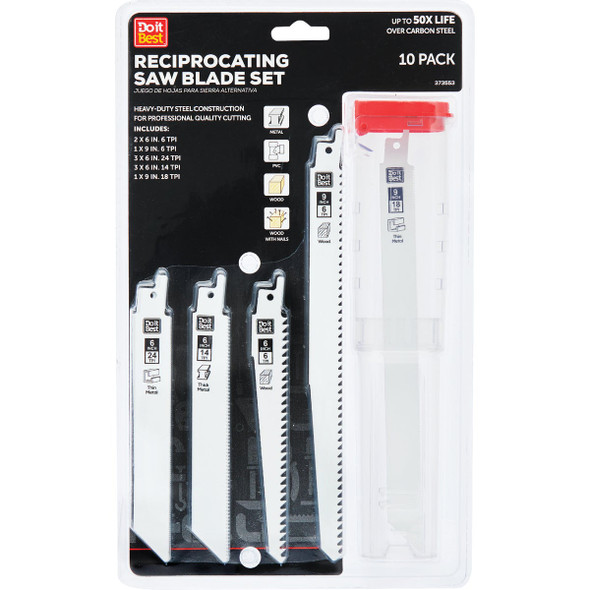 Do it Best Bi-Metal Reciprocating Saw Blade Set (10-Piece) QJDIB-PTASET-020