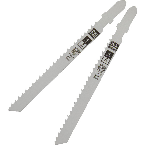 Do it Best T-Shank 4 In. 8 TPI Nail-Embedded Wood Jigsaw Blade (2-Pack)