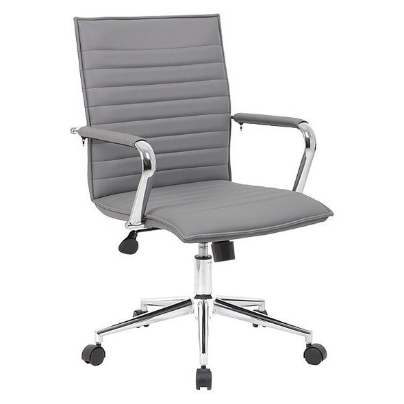 Boss Hospitality Chair,Grey Vinyl B9533C-GY Boss Hospitality Chair,Grey Vinyl B9533C-GY