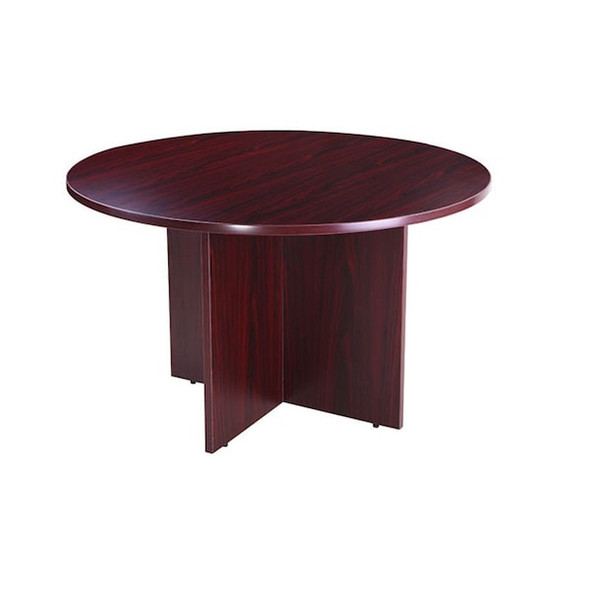 Boss Office Products Round Table,42",Mahogany N127-M