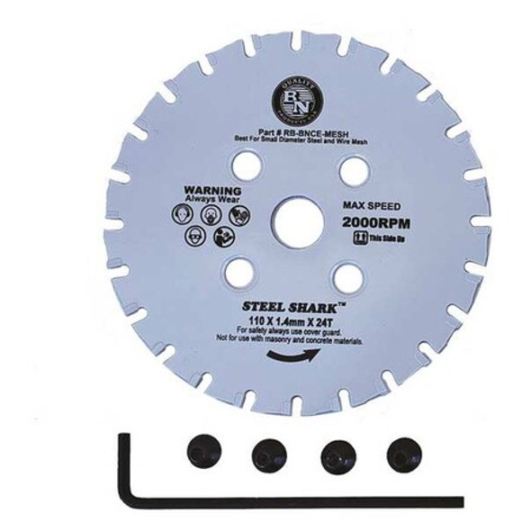 Bn Products Usa Circular Saw Blade,4" dia.,24 Teeth RB-BNCE-MESH Bn Products Usa Circular Saw Blade,4" dia.,24 Teeth RB-BNCE-MESH