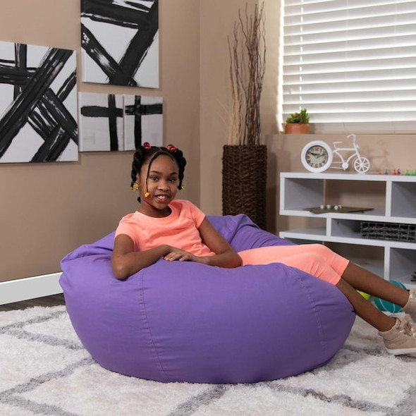 Flash Furniture Bean Bag Chair,Oversized,Purple DG-BEAN-LARGE-SOLID-PUR-GG Flash Furniture Bean Bag Chair,Oversized,Purple DG-BEAN-LARGE-SOLID-PUR-GG