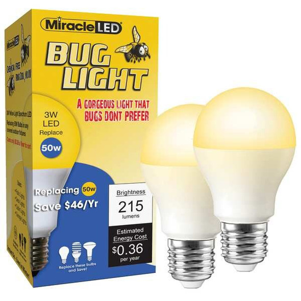 Miracle Led LED,3 W,A15,Medium Screw (E26),PK2 602177