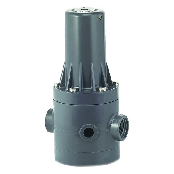 Plast-O-Matic Pressure Regulator,1-1/2 In,5 to 125 psi PRHM150V-PV