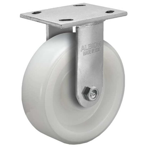5" X 2" Non-Marking Nylon Rigid Caster, No Brake, Loads Up To 600 lb