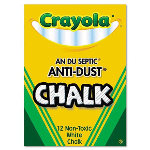 CHALK,ANTI-DUST,12/BX,WHT