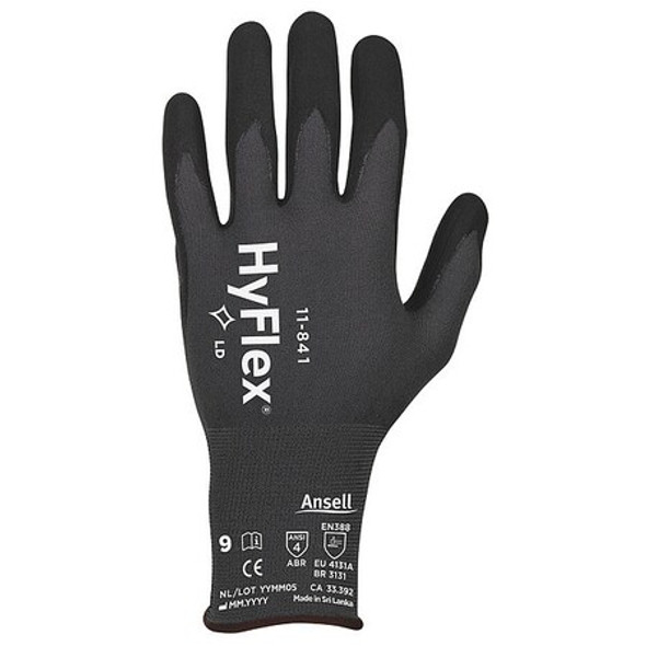 Ansell Coated Gloves,Coated,15 ga,XS,PR1 11-841 Ansell Coated Gloves,Coated,15 ga,XS,PR1 11-841