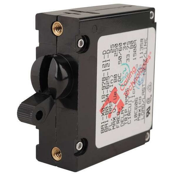 Carling Technologies Circuit Breaker,25A,Magnetic,277VAC BA1-B0-34-625-121-D