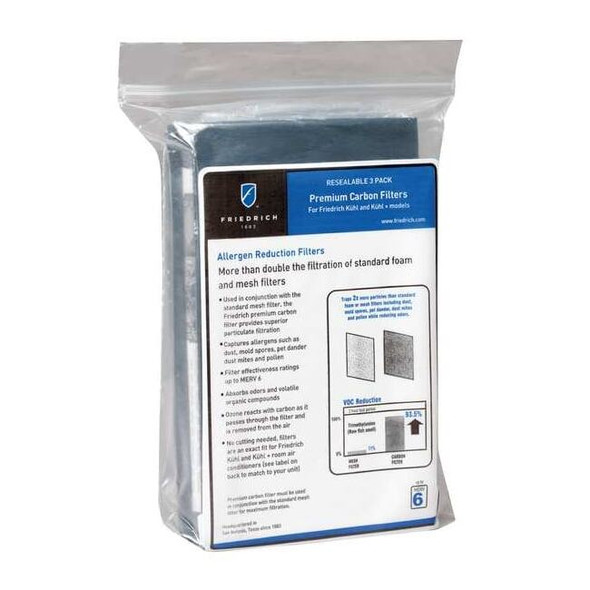 Friedrich Filter Pad, 10.5 in H, 17.5 in W, PK3 KWCFM
