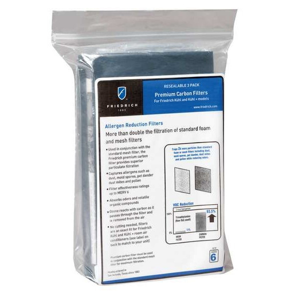 Friedrich Kuhl AC Filter,Polyester,PK3 KWCFS