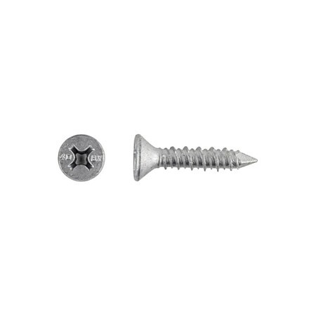 Screw Anchor, 3/16 in Dia., Flat, 1 3/4 in L, Stainless Steel Climaseal, 100 PK