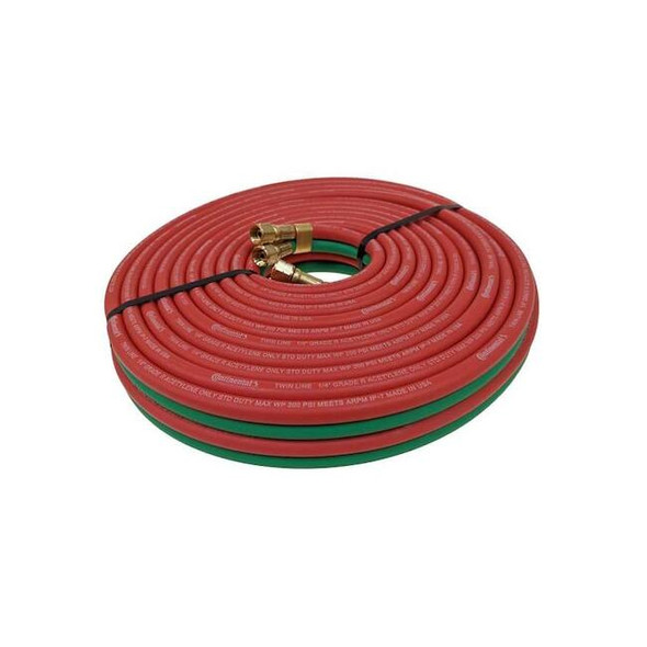 Continental Twin Line Welding Hose,1/4",100 ft. TWR-04-100BB