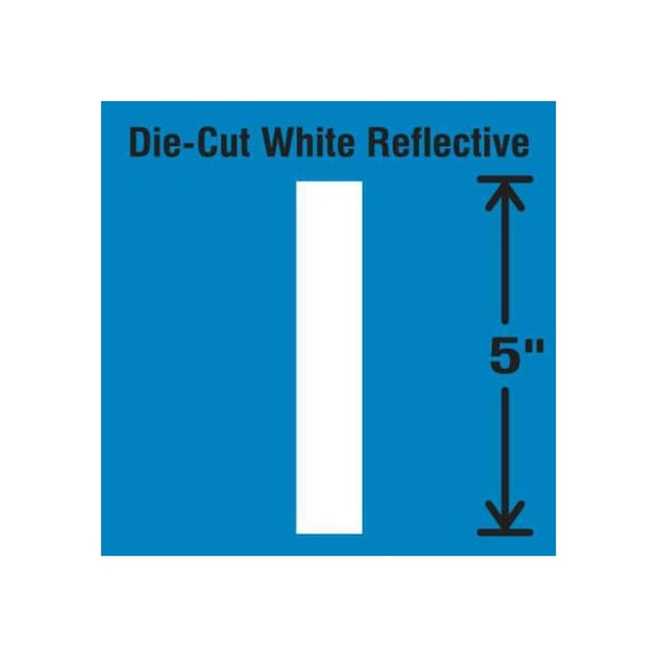 Stranco LetterLabel,Vinyl,5inH,2-3/4inW,PK5 DWR-5-I-5