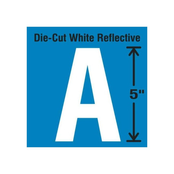 Stranco LetterLabel,Vinyl,5inH,2-3/4inW,PK5 DWR-5-A-5