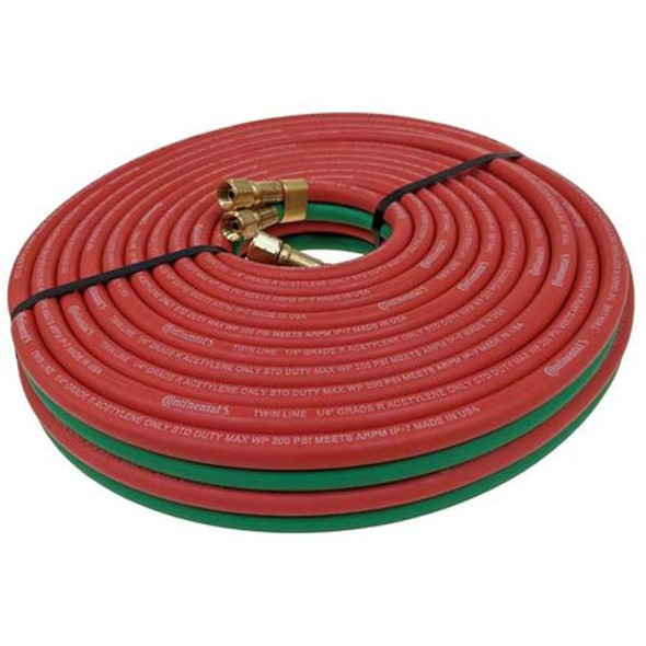 Continental Twin Line Welding Hose,1/4",50 ft. TWR-04-050BB