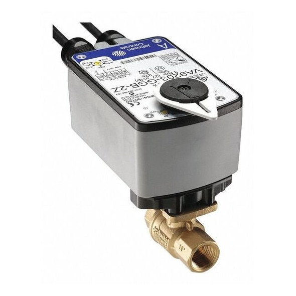 Johnson Controls Elect Ball Valve Actuator,24V AC,On/Off VA9203-BUB-2