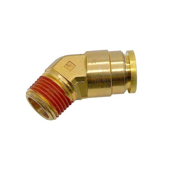 Parker Brass DOT Push-to-Connect Fitting, Brass, Silver VS179PTCNS-10-8