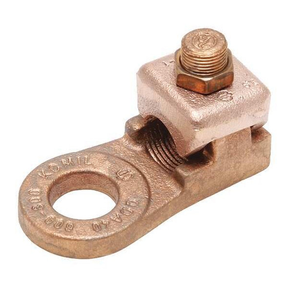 Mechanical Lug, 350 kcmil Max, 1 Conductor, 1 Hole, 5/8 in Stud, Copper