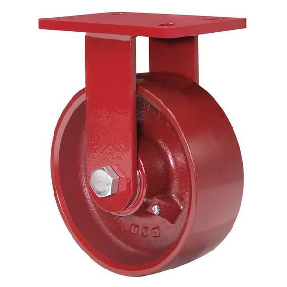 Hamilton Plte Caster,Rgd,Cast Iron,6 in.,1400 lb. R-HS-6MB
