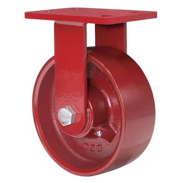 Hamilton Plte Caster,Rgd,Cast Iron,6 in.,1400 lb. R-HS-6MB