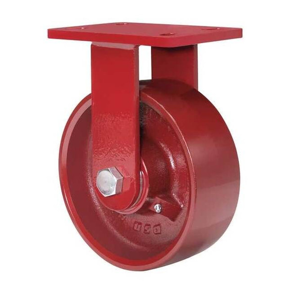 Hamilton Plte Caster,Rgd,Cast Iron,6 in.,1400 lb. R-HS-6MB