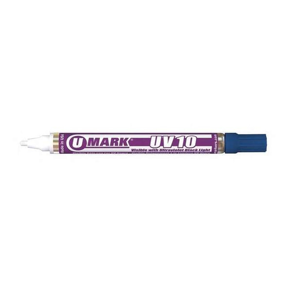 U-Mark Solid Paint Marker, 5-3/4 in L, Blue 10162