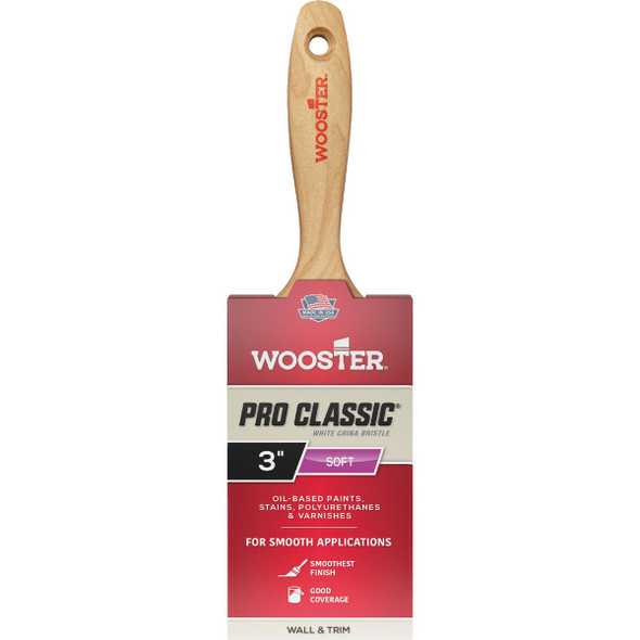 Wooster White China Bristle 3 In. Varnish Brush L1104-3