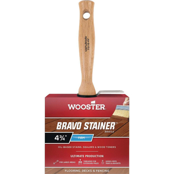 Wooster Bravo 4.75 In. Stainer Bristle Brush F5116-4 3/4